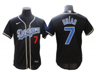 Los Angeles Dodgers #7 Julio Urias Black Fashion Flex Base Jersey