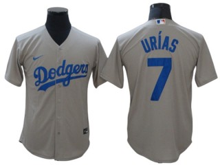 Los Angeles Dodgers #7 Julio Urias Gray Road Cool Base Jersey