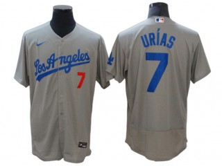 Los Angeles Dodgers #7 Julio Urias Gray Road Flex Base Jersey