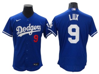 Los Angeles Dodgers #9 Gavin Lux Royal Alternate Flex Base Jersey