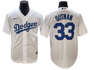 Los Angeles Dodgers #33 James Outman White Home Cool Base Jersey