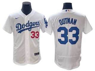 Los Angeles Dodgers #33 James Outman White Home Flex Base Jersey