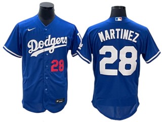 Los Angeles Dodgers #28 J.D. Martinez Royal Alternate Flex Base Jersey