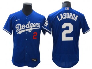 Los Angeles Dodgers #2 Tommy Lasorda Royal Alternate Flex Base Jersey