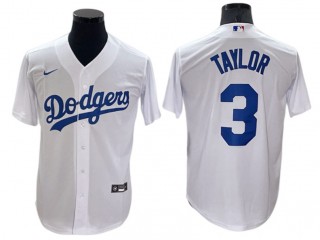 Los Angeles Dodgers #3 Chris Taylor White Home Cool Base Jersey