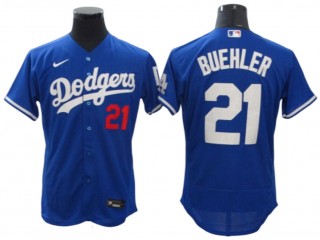 Los Angeles Dodgers #21 Walker Buehler Royal Alternate Flex Base Jersey