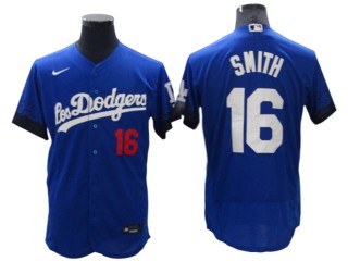 Los Angeles Dodgers #16 Will Smith Royal City Connect Flex Base Jersey
