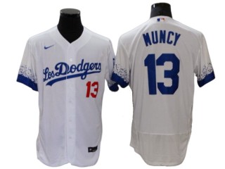 Los Angeles Dodgers #13 Max Muncy City Connect Flex Base Jersey - Royal/White