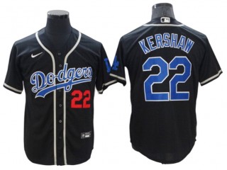Los Angeles Dodgers #22 Clayton Kershaw Black Fashion Jersey