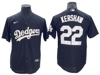 Los Angeles Dodgers #22 Clayton Kershaw Black Cool Base Jersey
