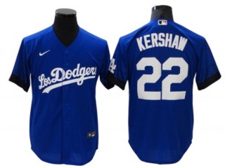 Los Angeles Dodgers #22 Clayton Kershaw Royal City Connect Cool Base Jersey