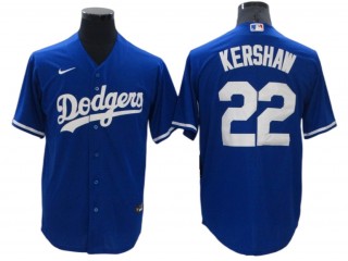 Los Angeles Dodgers #22 Clayton Kershaw Blue Alternate Cool Base Jersey