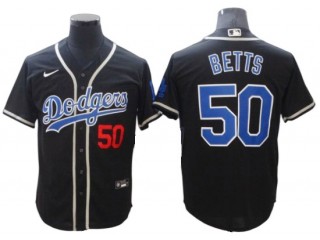 Los Angeles Dodgers #50 Mookie Betts Black Fashion Cool Base Jersey