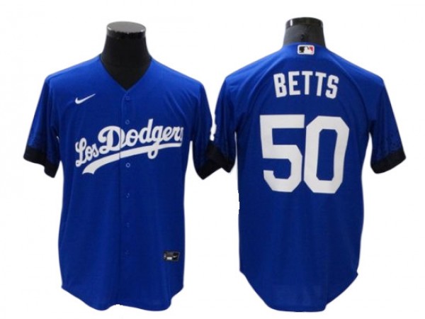 Los Angeles Dodgers #50 Mookie Betts Royal City Connect Cool Base Jersey