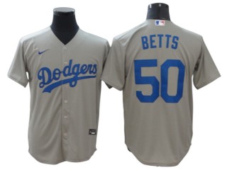 Los Angeles Dodgers #50 Mookie Betts Gray Alternate Cool Base Jersey