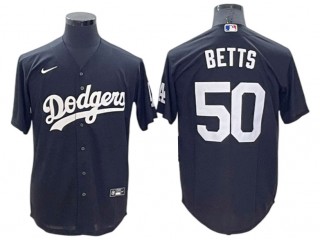 Los Angeles Dodgers #50 Mookie Betts Black Cool Base Jersey