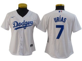 Women LA Dodgers #7 Julio Urias Cool Base Jersey - Royal/White