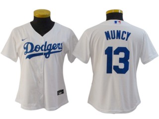 Women LA Dodgers #13 Max Muncy Cool Base Jersey - Royal/White