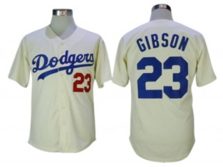 Los Angeles Dodgers #23 Kirk Gibson Cream Throwback Jersey