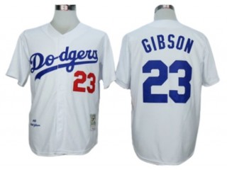 Los Angeles Dodgers #23 Kirk Gibson White Throwback Jersey