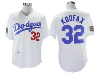 Los Angeles Dodgers #32 Sandy Koufax White 1958 Throwback Jersey