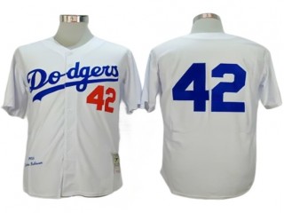 Los Angeles Dodgers #42 Jackie Robinson White Throwback Jersey