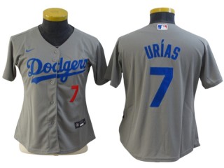 Women's Los Angeles Dodgers #7 Julio Urias Gray Jersey