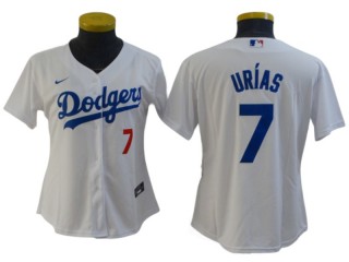 Women's Los Angeles Dodgers #7 Julio Urias White Jersey