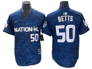 National League #50 Mookie Betts Blue 2023 MLB All-Star Game Limited Jersey