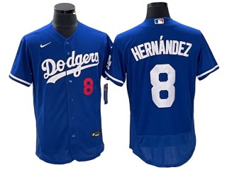 Los Angeles Dodgers #8 Enrique Hernández Royal Blue Flex Base Jersey