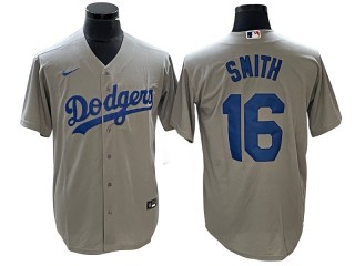 Los Angeles Dodgers #16 Will Smith Gray Cool Base Jersey