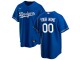 Custom Los Angeles Dodgers Cool Base Jersey - Royal/White/Gray 