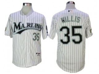 Florida Marlins #35 Dontrelle Willis White Pinstripe 2003 World Series Champions Custom Jersey
