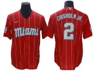 Miami Marlins #2 Jazz Chisholm Jr. Red City Connect Cool Base Jersey