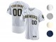 Custom Milwaukee Brewers Flex Base Jersey - Cream/White/Gray/Navy 