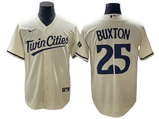 Minnesota Twins #25 Byron Buxton Cream 2023 Cool Base Jersey