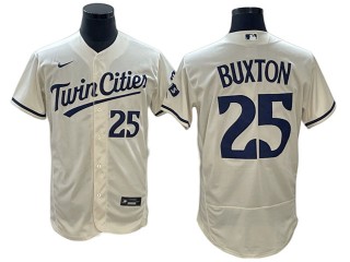 Minnesota Twins #25 Byron Buxton Cream 2023 Flex Base Jersey