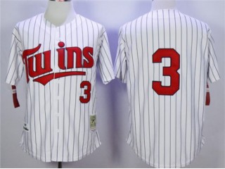 Minnesota Twins #3 Harmon Killebrew White Stripe 1991 Throwback Jersey