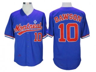 Montreal Expos #10 Andre Dawson Blue 1997 BP Button Front Jersey