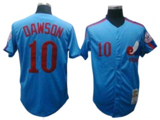 Montreal Expos #10 Andre Dawson Blue Throwback Jersey