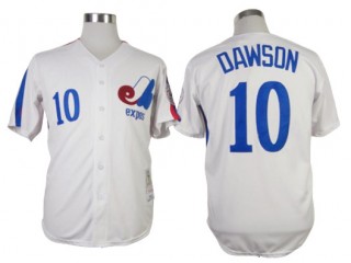 Montreal Expos #10 Andre Dawson White Throwback Jersey