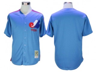 Montreal Expos Blank Blue Throwback Jersey