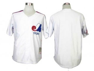 Montreal Expos Blank White Throwback Jersey