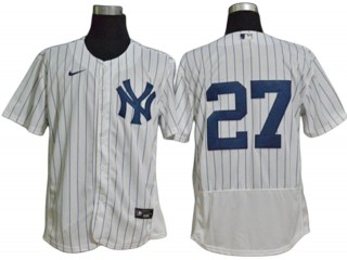 New York Yankees #27 Giancarlo Stanton White Flex Base Jersey