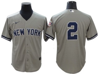 New York Yankees #2 Derek Jeter Hall of Fame Induction Gary Cool Base Jersey
