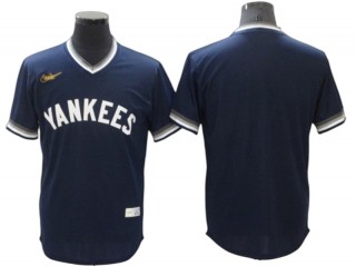 New York Yankees Blank Navy Cooperstown Collection Cool Base Jersey