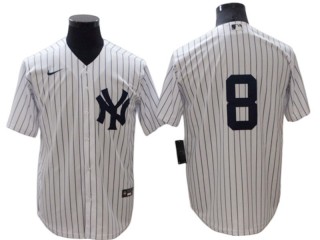 New York Yankees #8 Yogi Berra White Home Cool Base Jersey