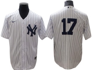 New York Yankees #17 Aaron Boone White Home Cool Base Jersey