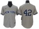 New York Yankees #42 Mariano Rivera Gray Road Cool Base Jersey