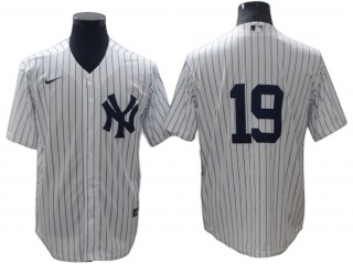 New York Yankees #19 White Home Cool Base Jersey